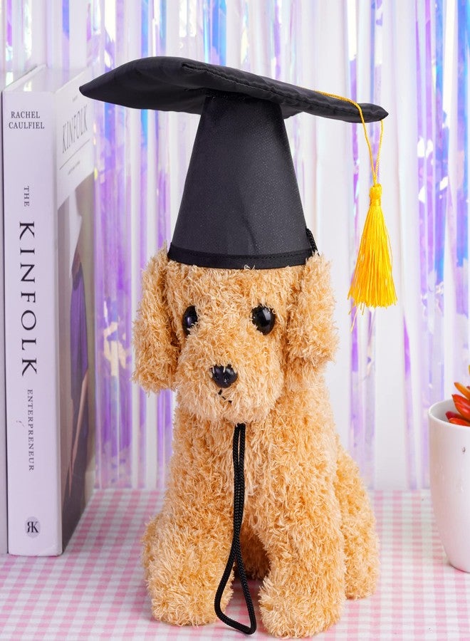 SUMERSHA 2Pcs Pet Graduation Caps Small Dogs Black Graduation Hats with Yellow Tassel Pet Graduation Costume for Puppy Dogs Cats Party Outfits Accessories - Image 5